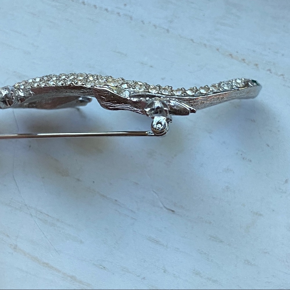 Vintage crystal lizard pin - Picture 10 of 12